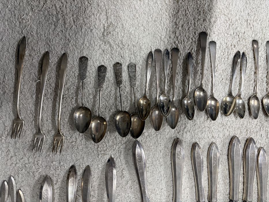 Faqueiro com banho de prata em inox