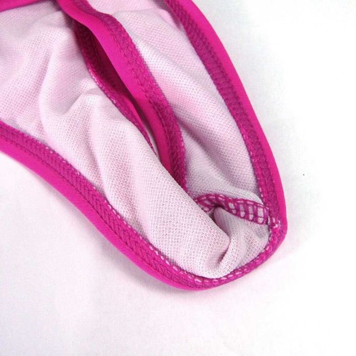 Damski Majtki Brazylijskie z Push-Up Do Bikini Figi Stringi Różowe M