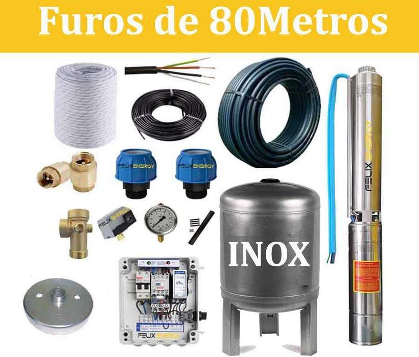 Kit Completo Bomba para Furos de até 80 Metros C/pré instalação