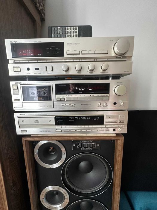 Klasyczny zestaw Vintage Hi-Fi DENON (Amplituner + Magnetofon + CD) + GRATIS kasety TDK!