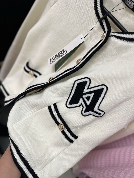 Молочний кардиган Karl Lagerfeld, В НАЯВНОСТІ (светр, подарунок)