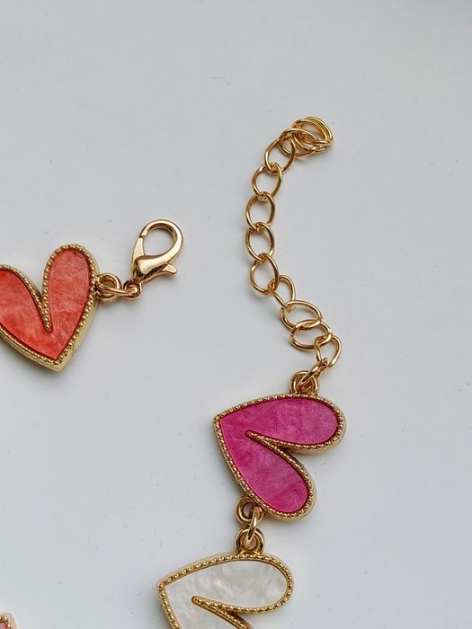 Bransoletka serca złoty kolor