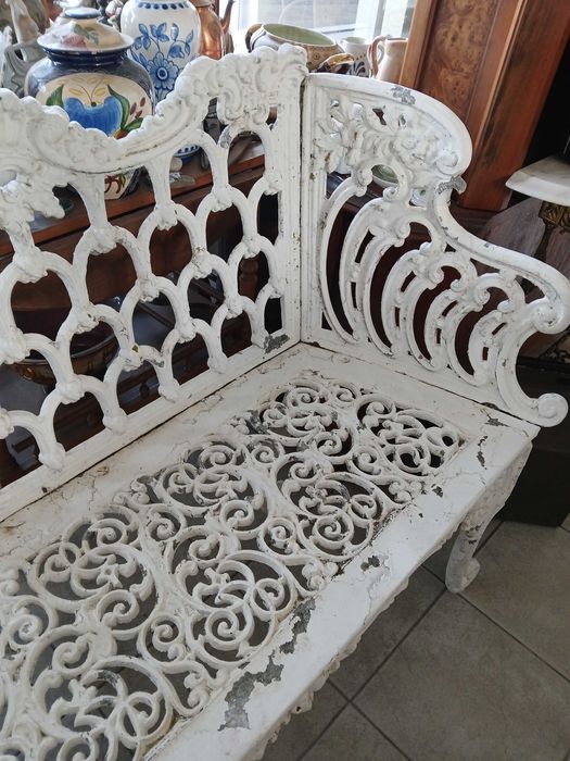 Banco de jardim em aluminio fundido