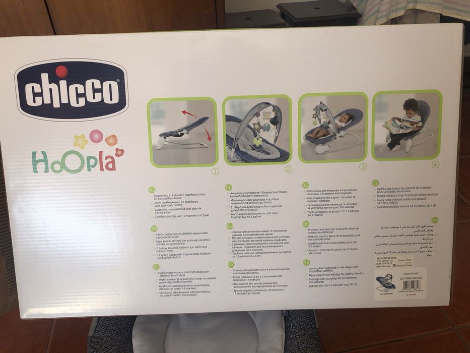 Cadeira Espreguiçadeira CHICCO Hooplà Moon Cinzento
