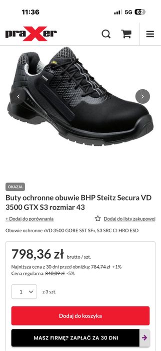 Buty ochronne BHP