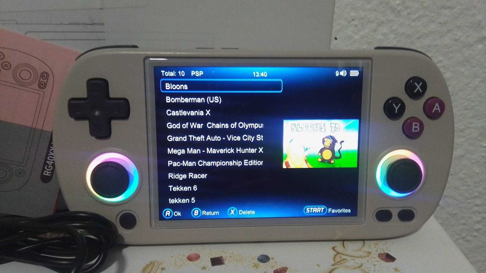 Consola Portátil Anbernic RG40XX H - Cinza - Nova!!