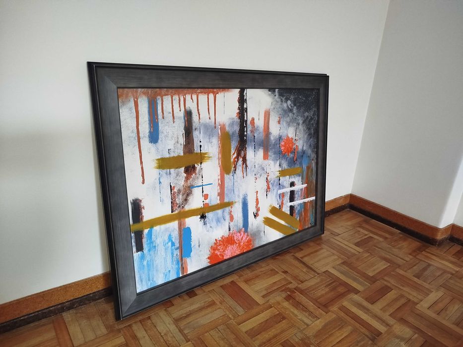 Abstract Canvas with Frame426637288455557121