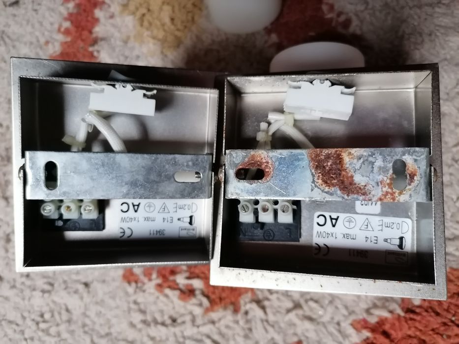 Oświetlenie+2x kinkiety do łazienki 5x40W