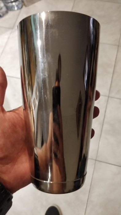 Shaker Alumínio + copo vidro NOVO