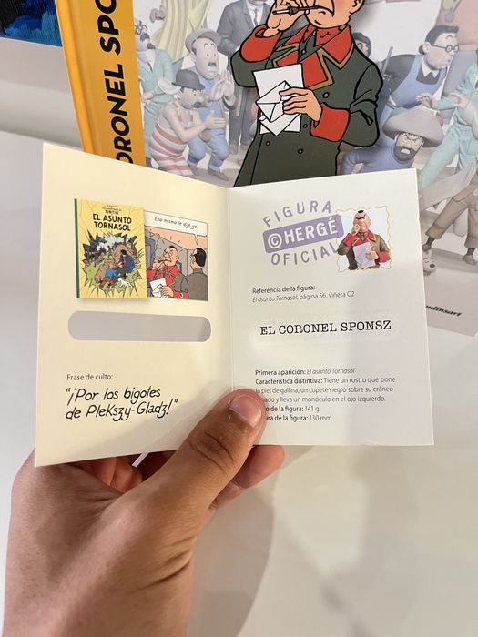 Figura Tintin Moulinsart – Coronel Sponsz – Coleção Oficial