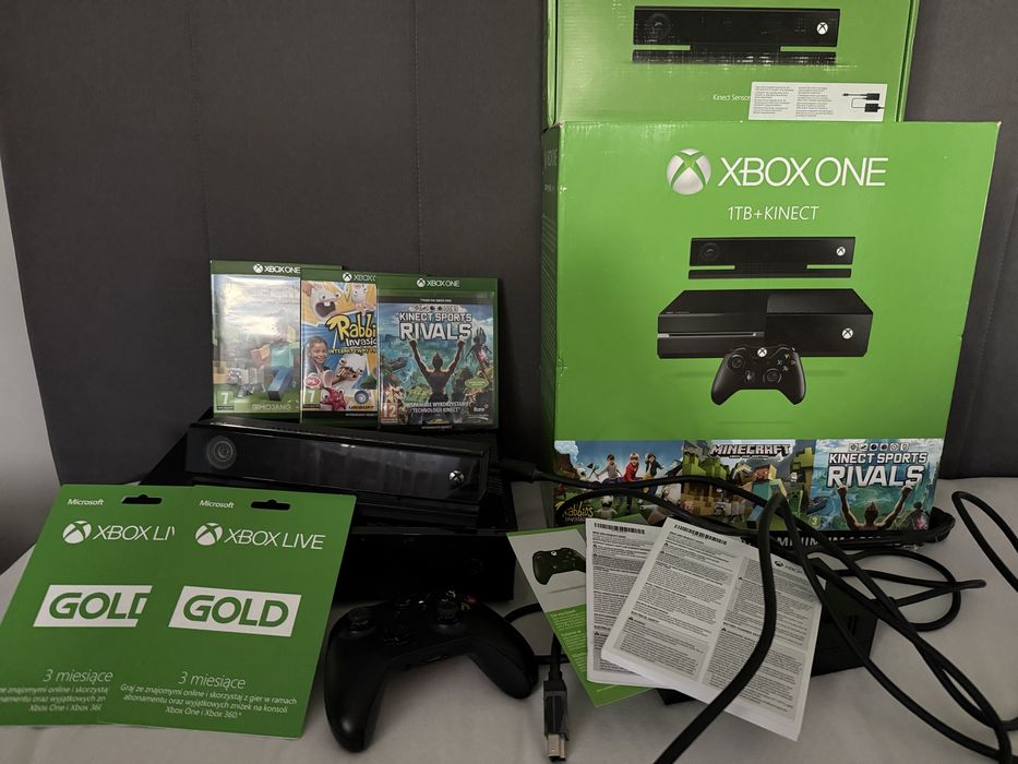 Xbox one 1TB + kinect + 6 gier