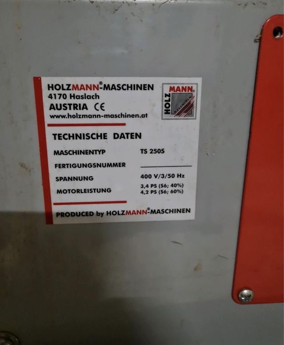 Циркулярная пила, циркулярка, форматно-раскроечный Holzmann ts250s