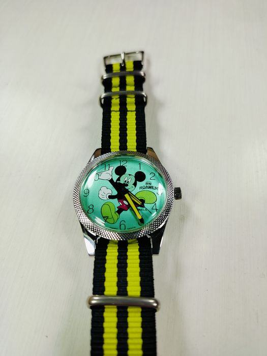 2 x zegarek Roamer Mickey Mouse Myszka Miki mechaniczny nakręcany vintage