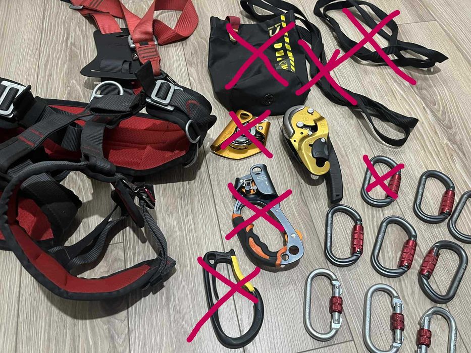 Sprzęt do wspinaczki przemysłowej PETZL ID ASAP uprząż CAMP i inne