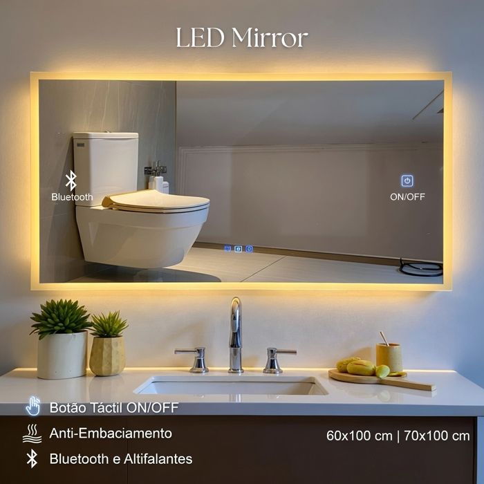 Espelhos de Iluminação Led Retangular444091975640688644
