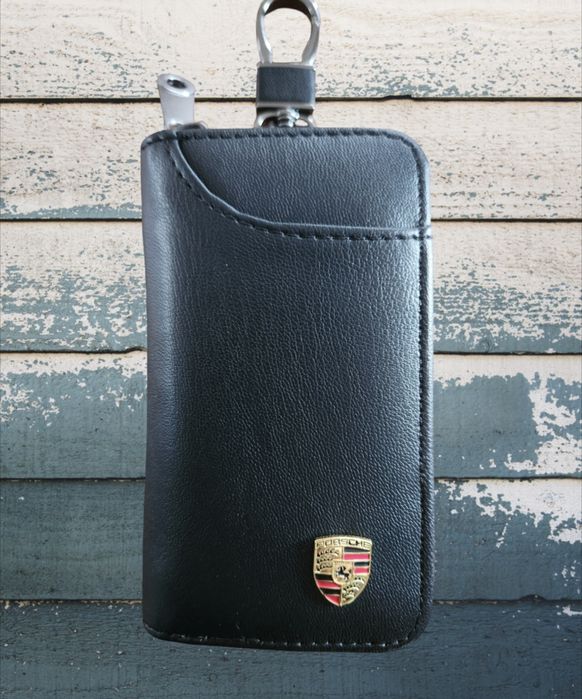 Porsche	-carteira, porta chaves. Novo