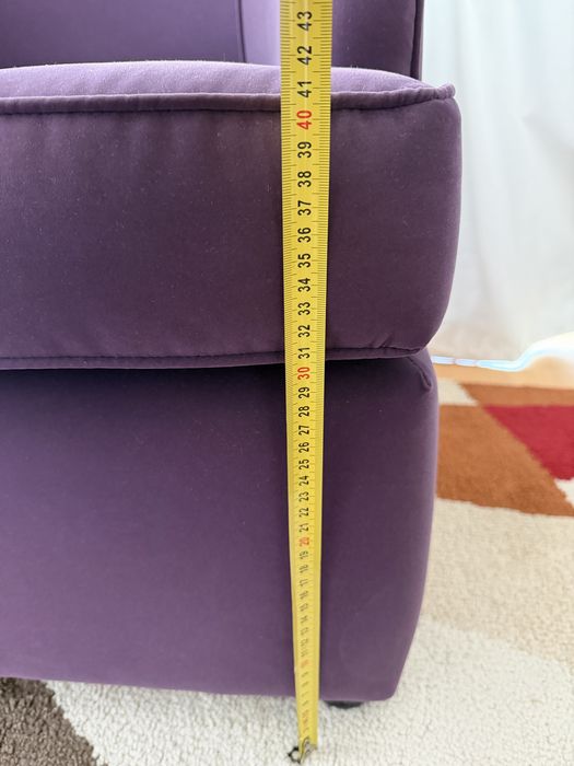 Poltrona/sofá veludo roxo