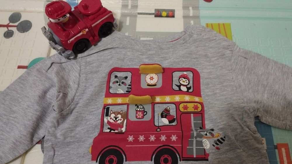 T-shirt manga comprida 24-36 meses