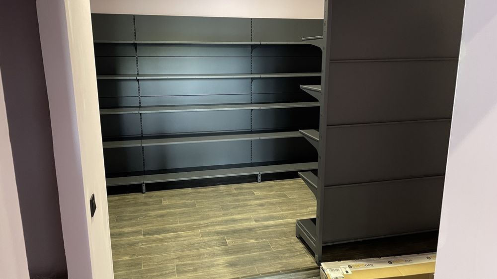 Стелажі  НОВІ ЗЗОО грн торгові полиці гачки