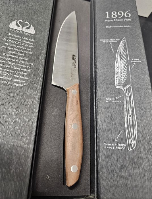 Włoski Nóż Szefa Kuchni 15cm Due Cigni drewno orzechowe