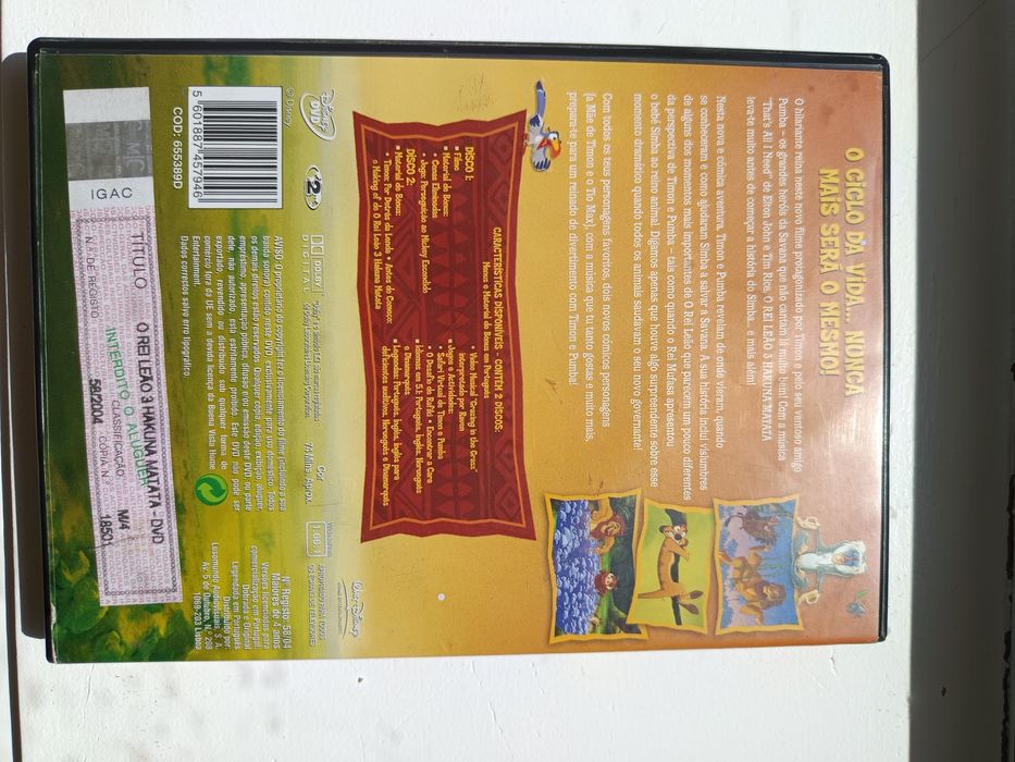 DVD Disney rei leão 3