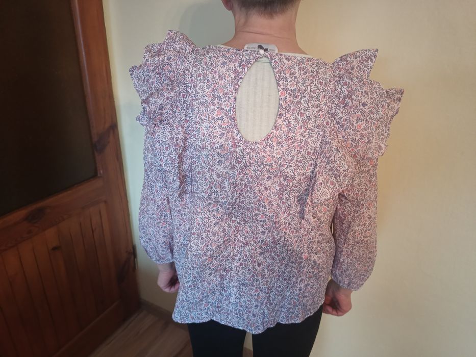 Mango koszula bluzka falbanki XL