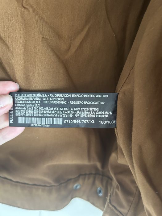 Жакет куртка чоловіча замшева коричнева pull bear 42 L/M
