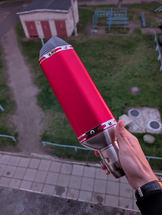 Вихлоп Акрапович/Akrapovic 37/47 см чорний, червоний