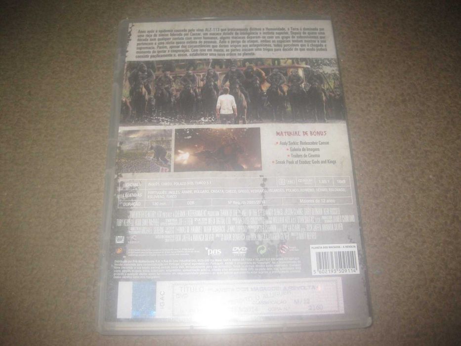 DVD "Planeta dos Macacos: A Revolta" com Gary Oldman