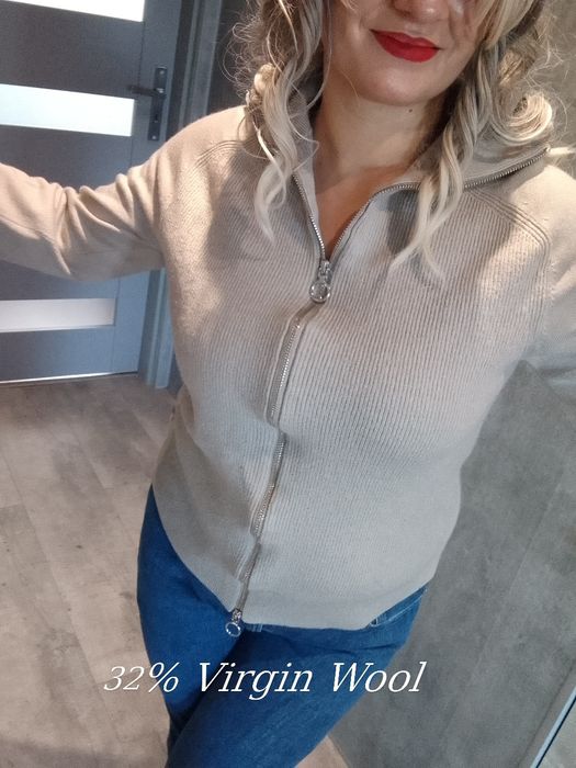 Kardigan L 40 Armani Exchange Wełna dziewicza