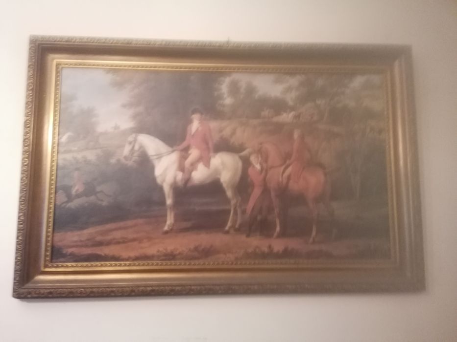 Quadro com imagem de cavaleiros