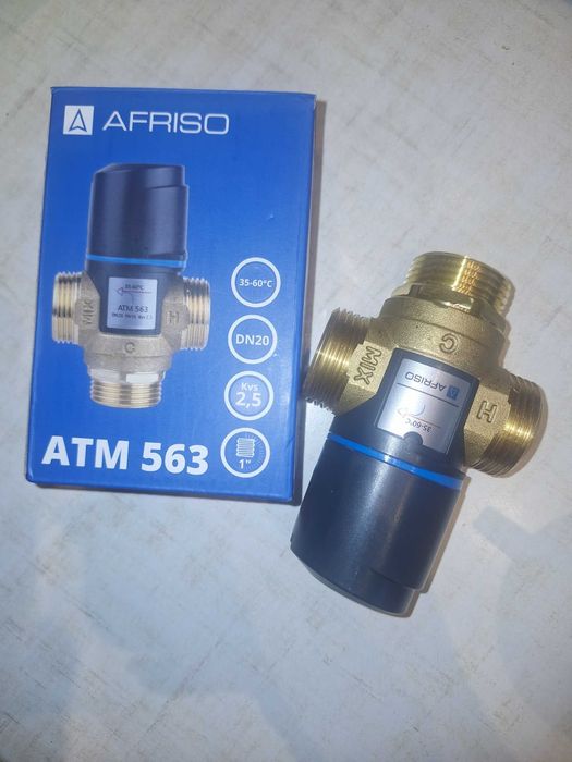 Термостатичний змішувальний клапан Afriso ATM 563 G1" 35-60°С.