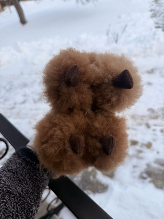 Іграшка лама із натуральної шерсті лами.Нова