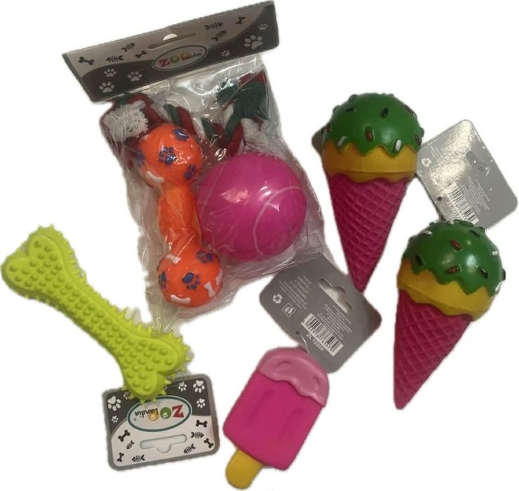 Zestaw zabawek dla psa suczki