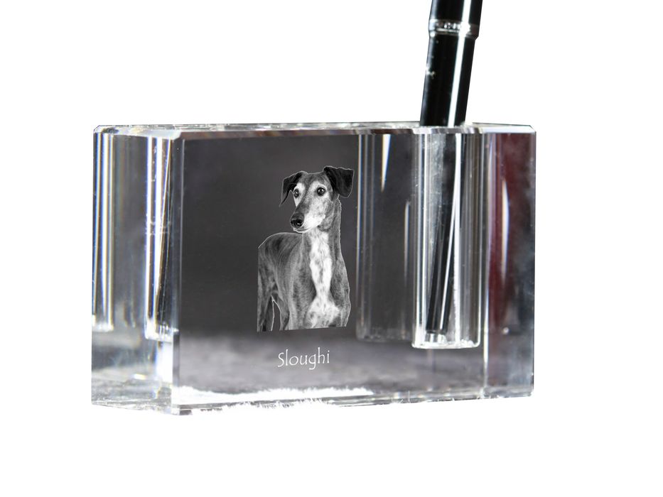 Chart perski, Saluki penholder kryształowy z psem Art-Dog