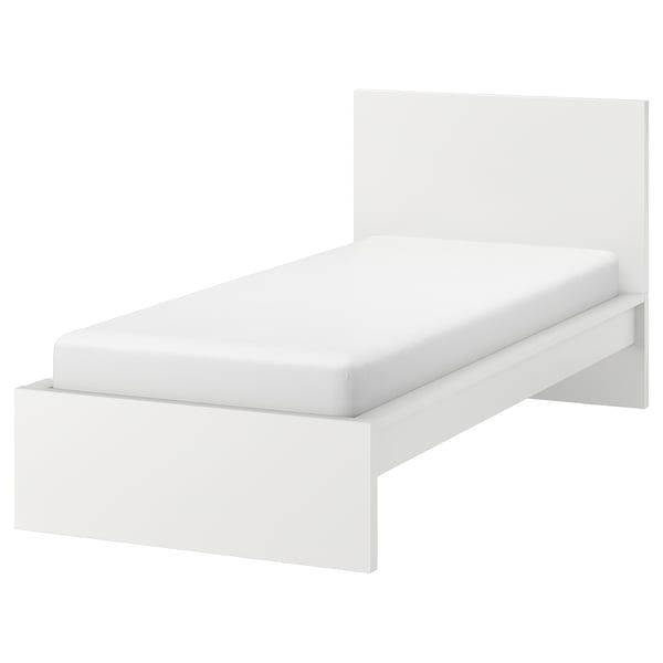 Cama individual MALM IKEA c/estrado e colchão