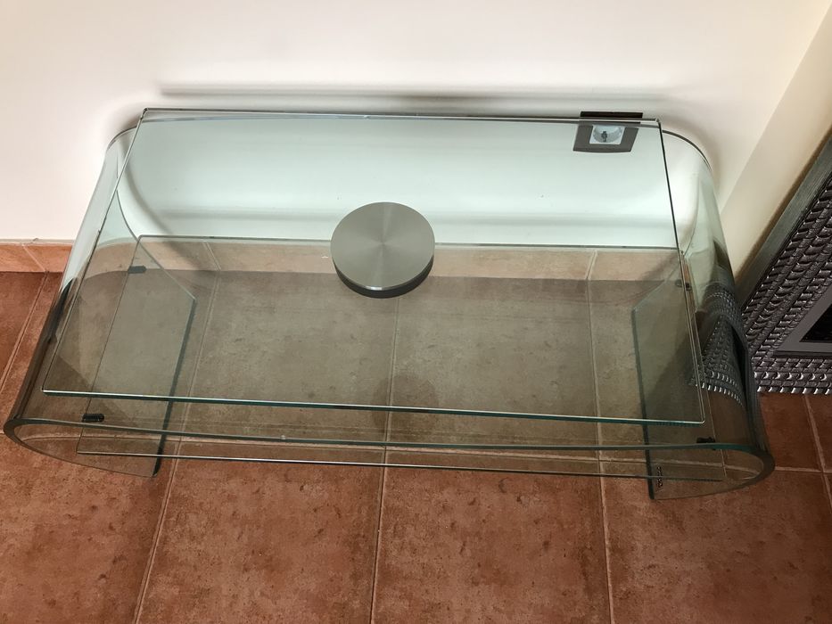 Mesa apoio tv vidro design SICA