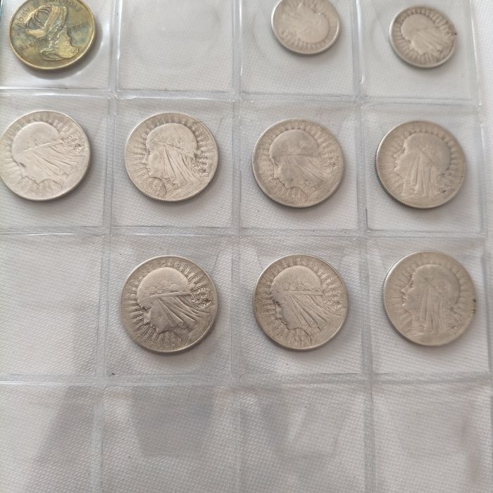 Moneta--5zł Głowa Kobiety--1932-34--srebro.