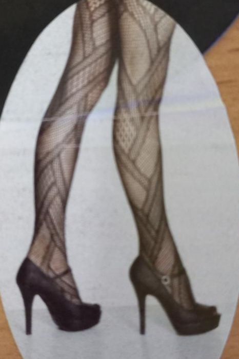 Колготи ажурні чорного кольору