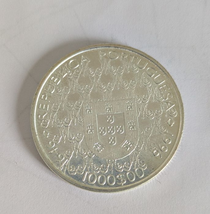Moeda prata 1000 $ Nossa Senhora Conceição 1996