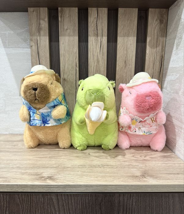 М'яка іграшка Капібара 23 см Капибара з соплей з рюкзаком