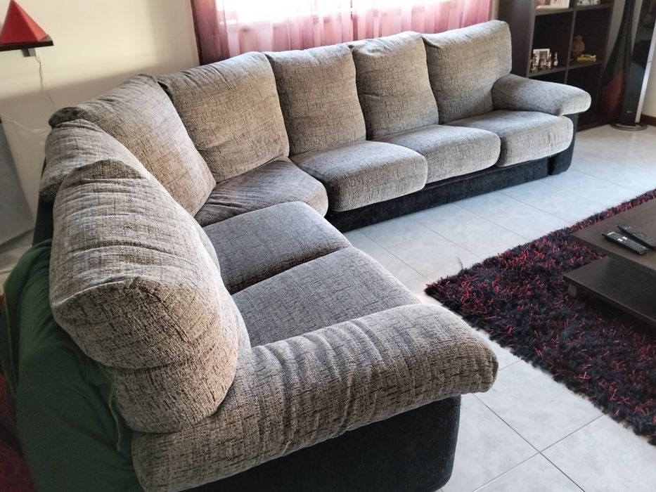 Sofá  de canto cinza