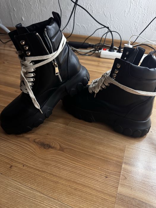 обувь rick owens bozo leather boots но без логотипа