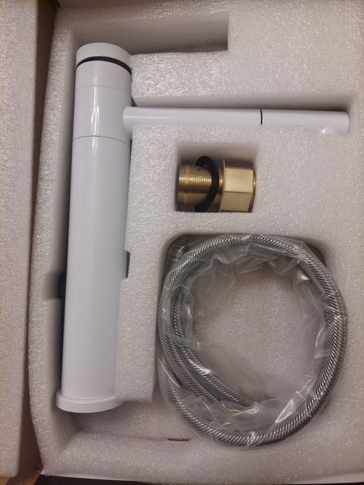 Nowa Bateria umywalkowa biała obrotowa