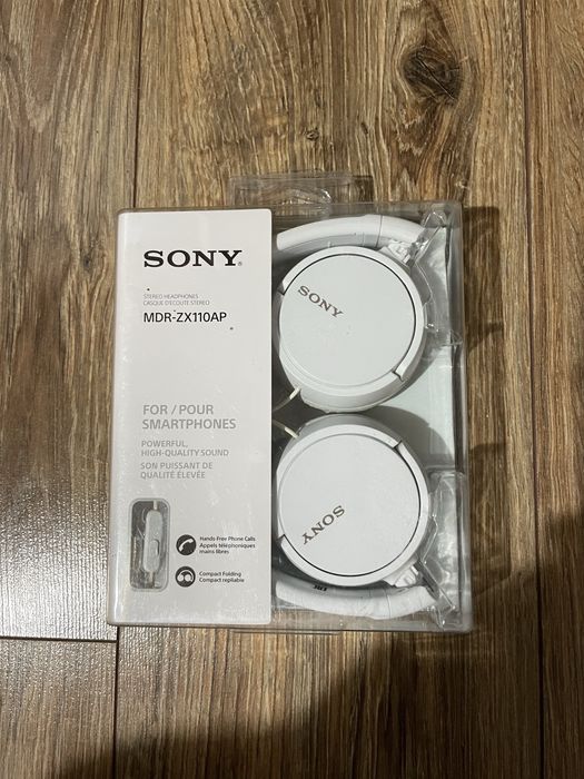 Sluchawki przewodowe sony białe