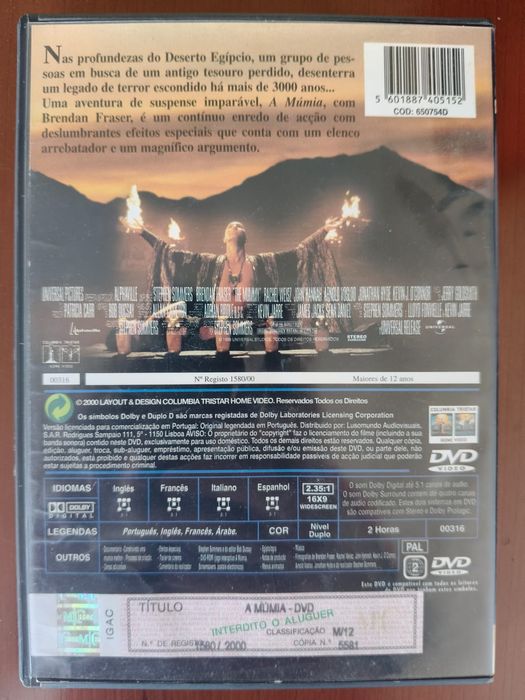 DVD da A Múmia por 2 euros
