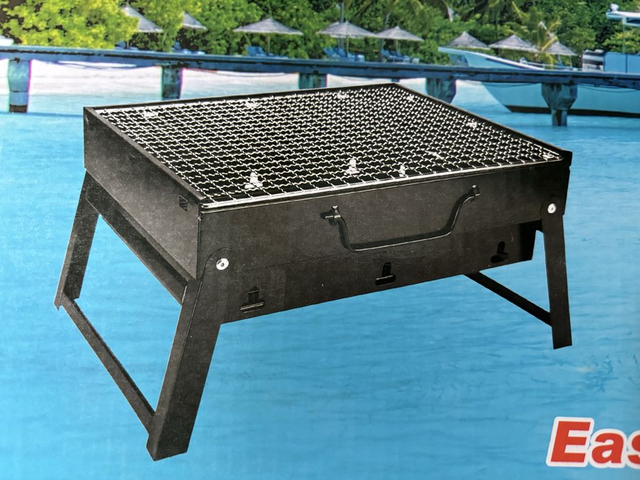 GRILL WALIZKA PRZENOŚNY składany turystyczny mały na rower