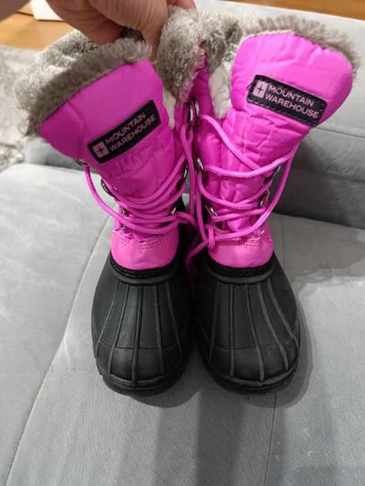 Buty śniegowce, zimowe dla dziewczynki