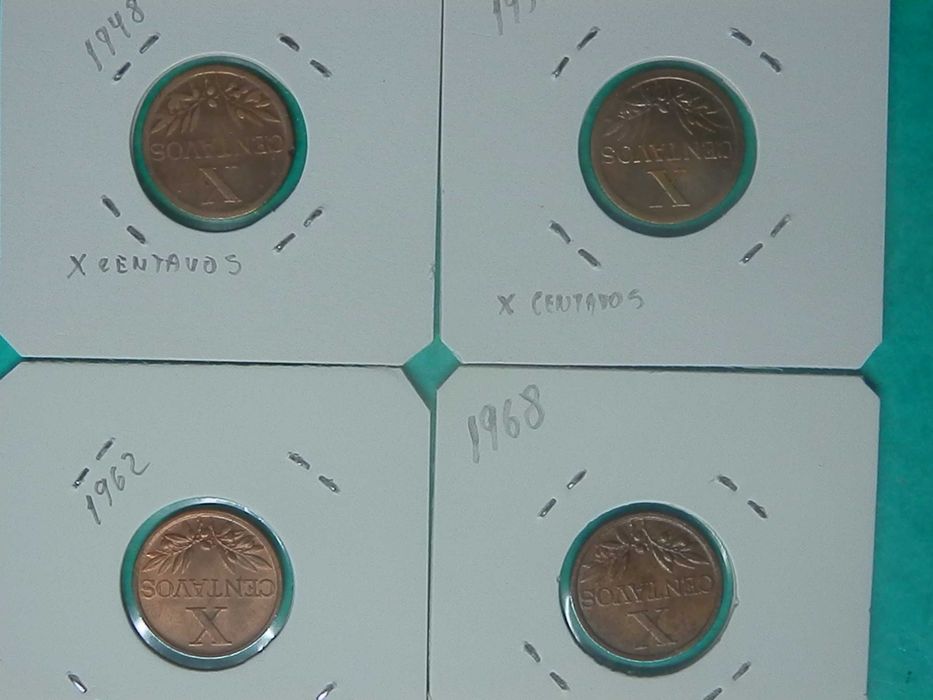 1467 - República X Centavos 1948, 1951, 1962 e 1968, por 5,00
