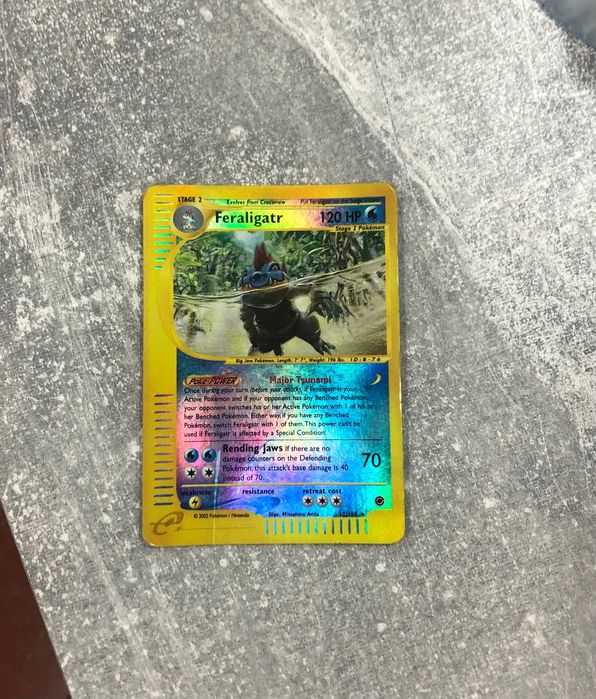 Pokémon carta Feraligatr Holo 12/165 - Expedition Base Set (Vintage 2002)